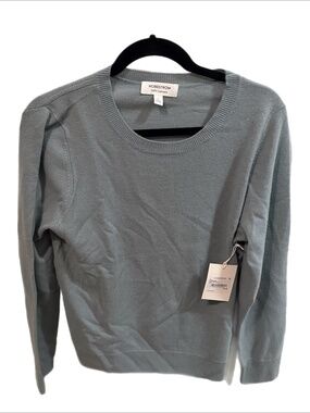 NWT Nordstrom LS Gray 100% Cashmere Sweater Size L